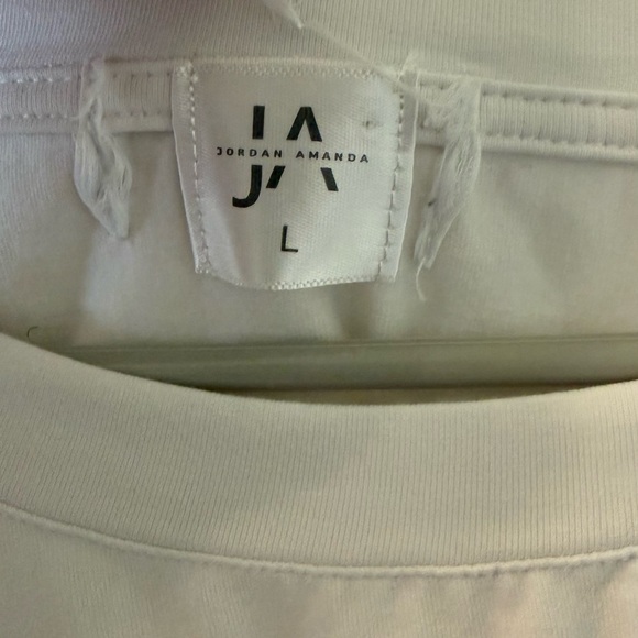 Jordan White Crop Top with Sequin Cheerleader Design - Picture 4 of 5